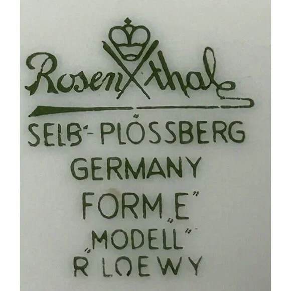Rosenthal Selb-Plossburg Bavaria Germany Gravy Boat Creamer And Sugar c1953-1956